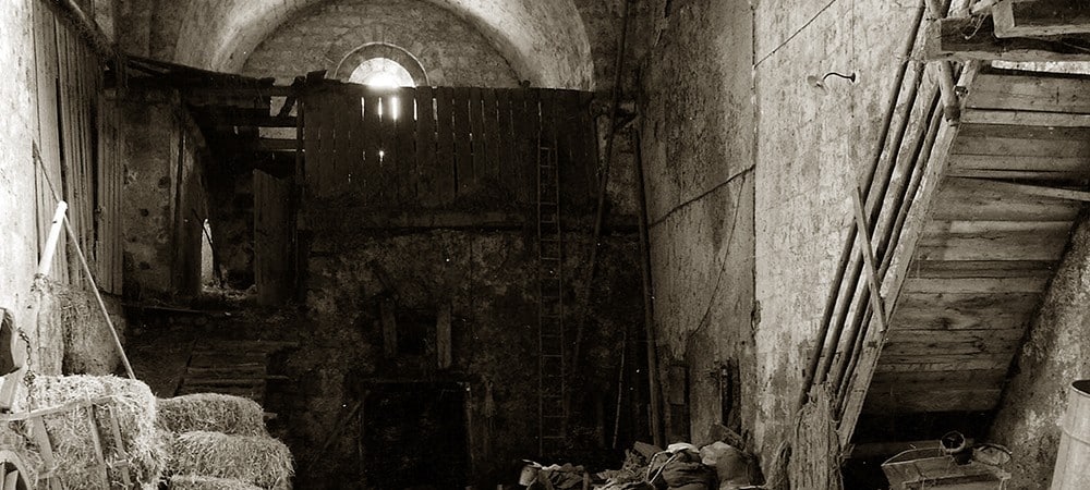 Eglise abbatiale avant restauration à l'abbaye de Boscodon