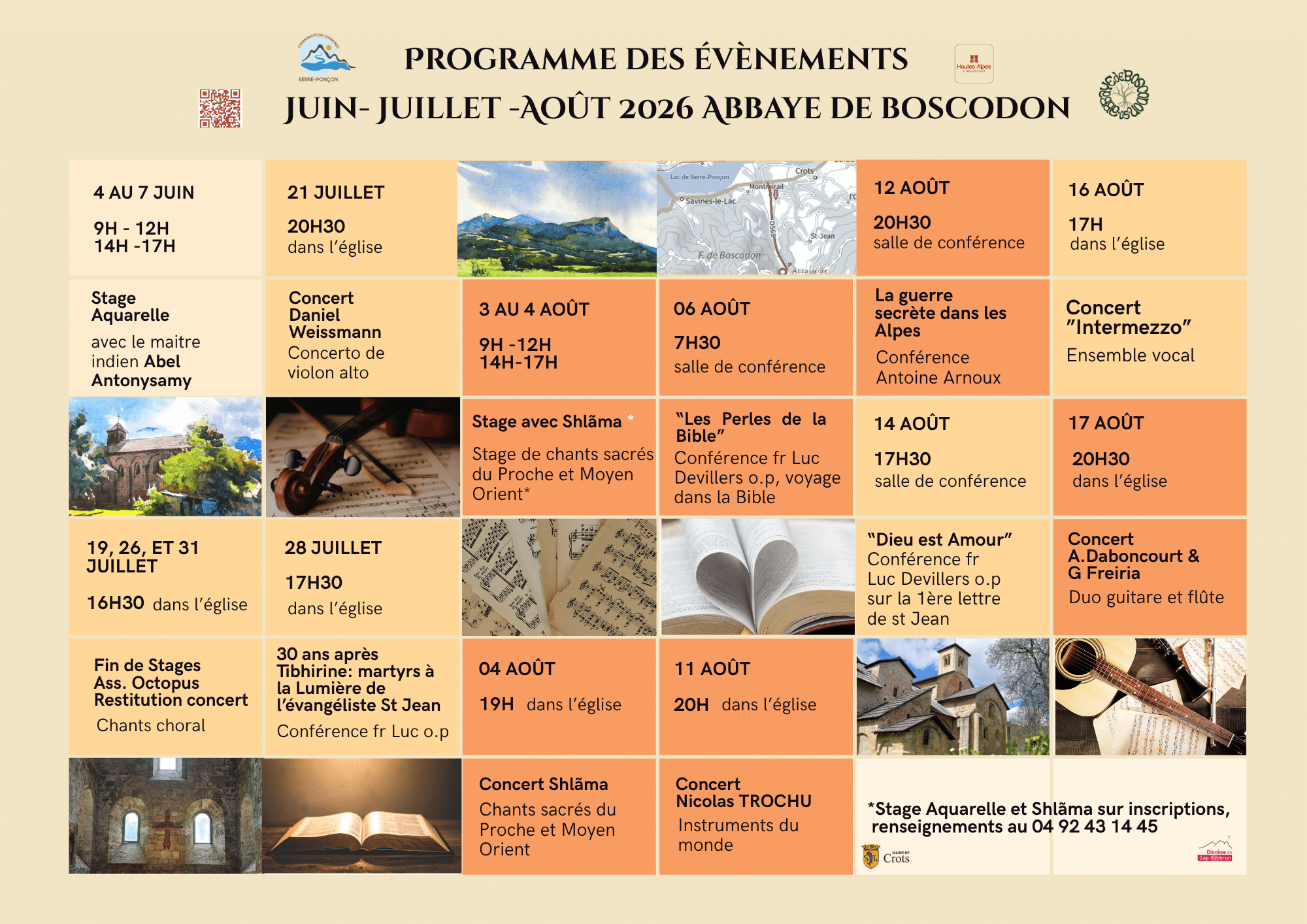 Evènements de l&rsquo;été 2026