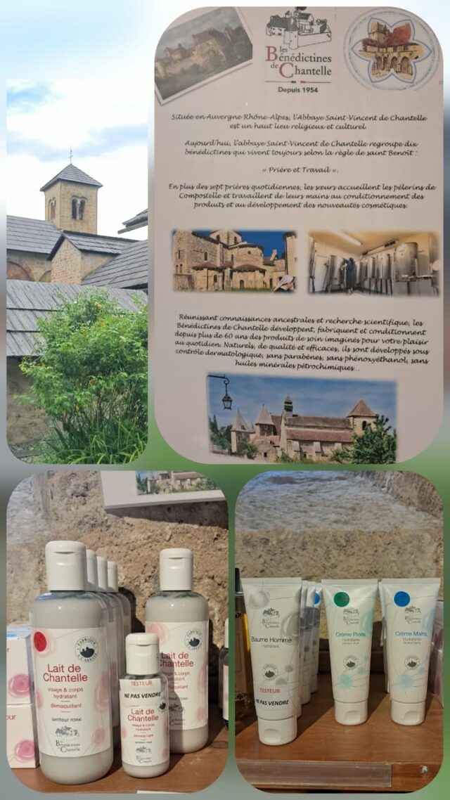 On continue la présentation des produits issus de communautés religieuses que vous pouvez retrouver dans notre boutique. Aujourd'hui, nous mettons l'accent sur l'abbaye Saint-Vincent de Chantelle qui accueille une communauté de moniales bénédictines. Elles vous proposent cosmétiques, crème de jour, lait corporel, parfums à base d'eau de Cologne...

A retrouver dans notre librairie-boutique.