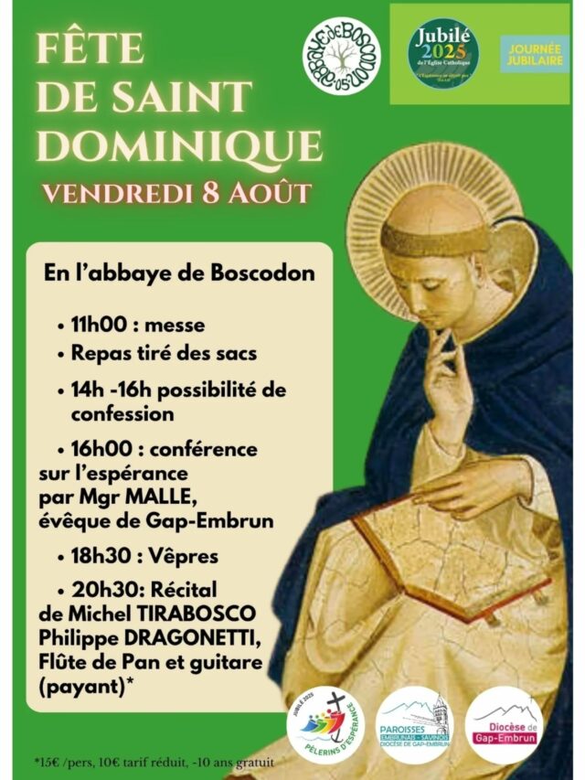 🗓 FETE DE ST DOMINIQUE 🗓

#abbayedeboscodon #crots #embrun #embrunais #embruntourisme #serreponcon #boscodon #hautesalpes #hautesalpes05 #hautesalpestourisme #patrimoine #patrimoinefrancais #abbaye #abbayeromane #architectureromane #monumenthistorique #stdominic #flutedepan