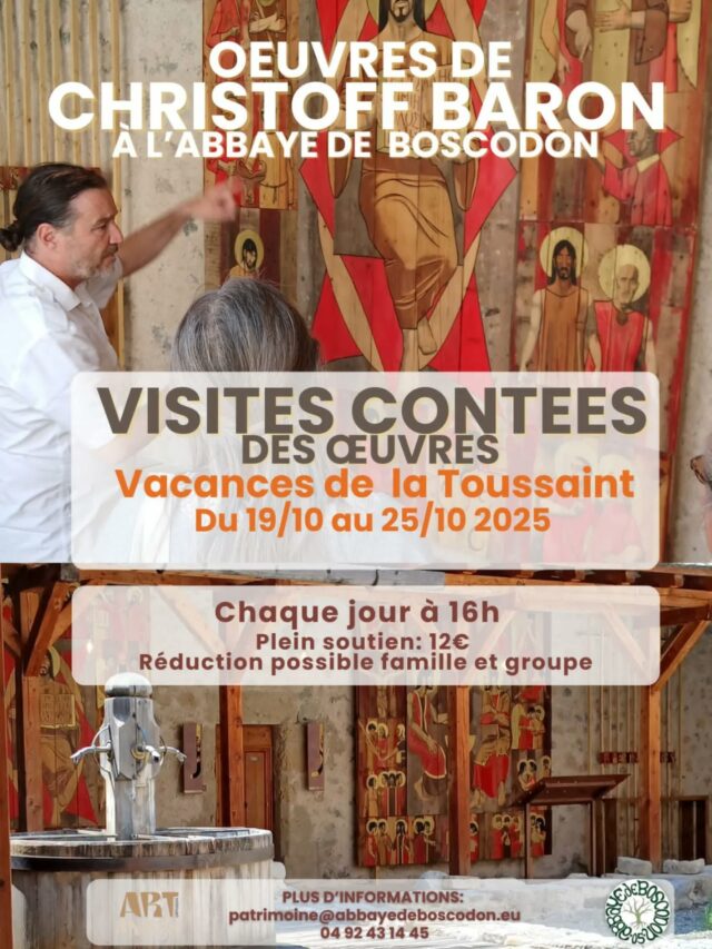 🔹️ Vacances de la Toussaint 🔹️
📆 du 19 au 25 octobre.
🕓 à 16h tous les jours.
🗣 visite contée des oeuvres de Christoff Baron.
#abbayedeboscodon #crots #embrun #embrunais #embruntourisme #serreponcon #boscodon #hautesalpes #hautesalpes05 #hautesalpestourisme #patrimoine #patrimoinefrancais #abbaye #abbayeromane #architectureromane #monumenthistorique #christoffbaron #peintureiconographique #visitecontée
