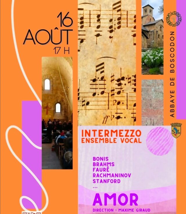 [MUSIQUE] 🎵 l'ensemble vocal INTERMEZZO se produira dans l'abbatiale :
🗓  dimanche 16 août,
🕔  à 17 h.

Participation libre.

On vous attend nombreux 😉

@boscodonabbaye05 #abbayedeboscodon #serreponcon #embrun #hautesalpestourisme #hautesalpes