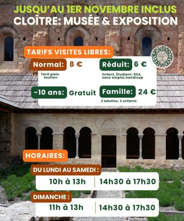 [HORAIRES] 🕙 @boscodonabbaye05 #abbayedeboscodon #serreponcon #embrun #hautesalpestourisme #hautesalpes